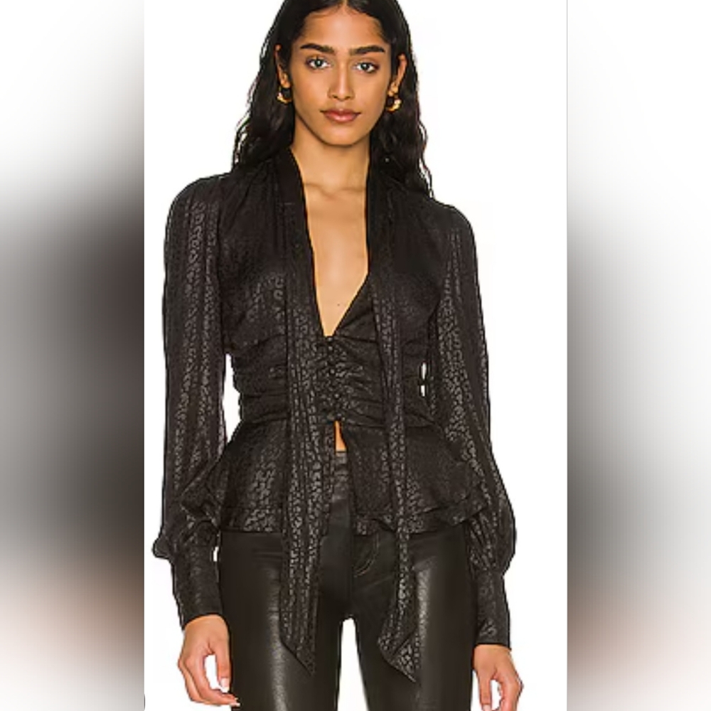 Bardot Black Long Sleeve Blouse